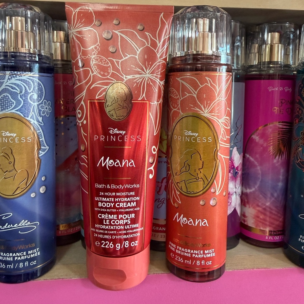 Bbw Disney princess Moana Ultimate Hydration Body Cream and mist - Coral